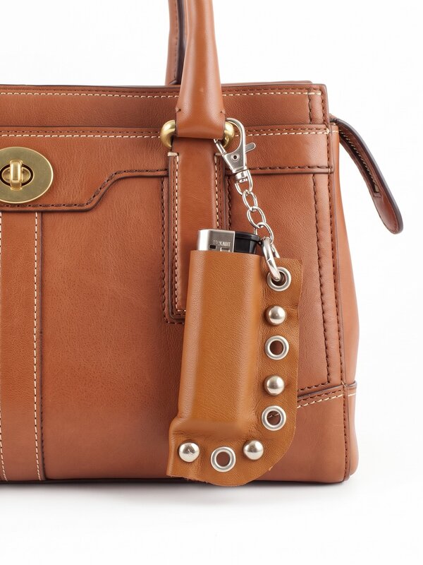 Tan Leather Lighter Case