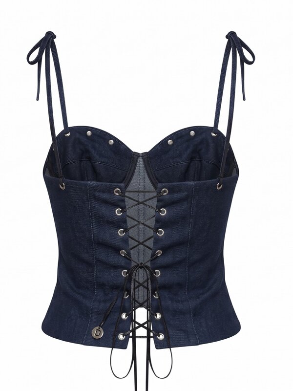 Pierced Denim Corset